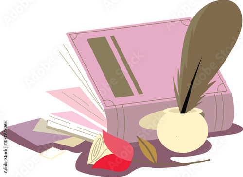 pictures and illustrations of books for education and writing