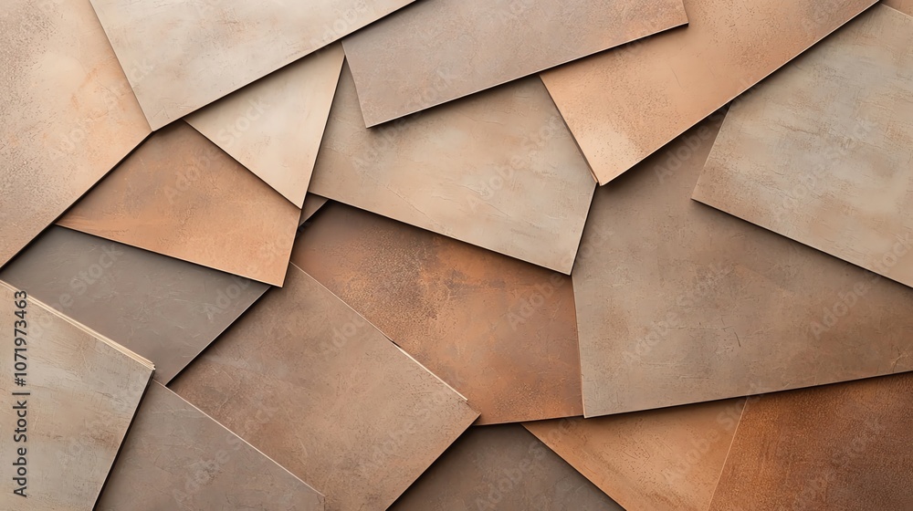 Fototapeta premium Abstract geometric metal sheet texture pattern