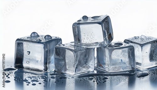 icecubes isolated on transparent background