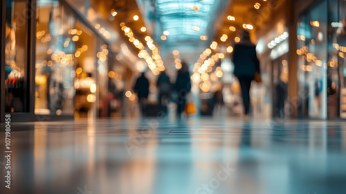 Wallpaper Mural Abstract blurred photo of people shopping inside a department store or shopping mall - Torontodigital.ca