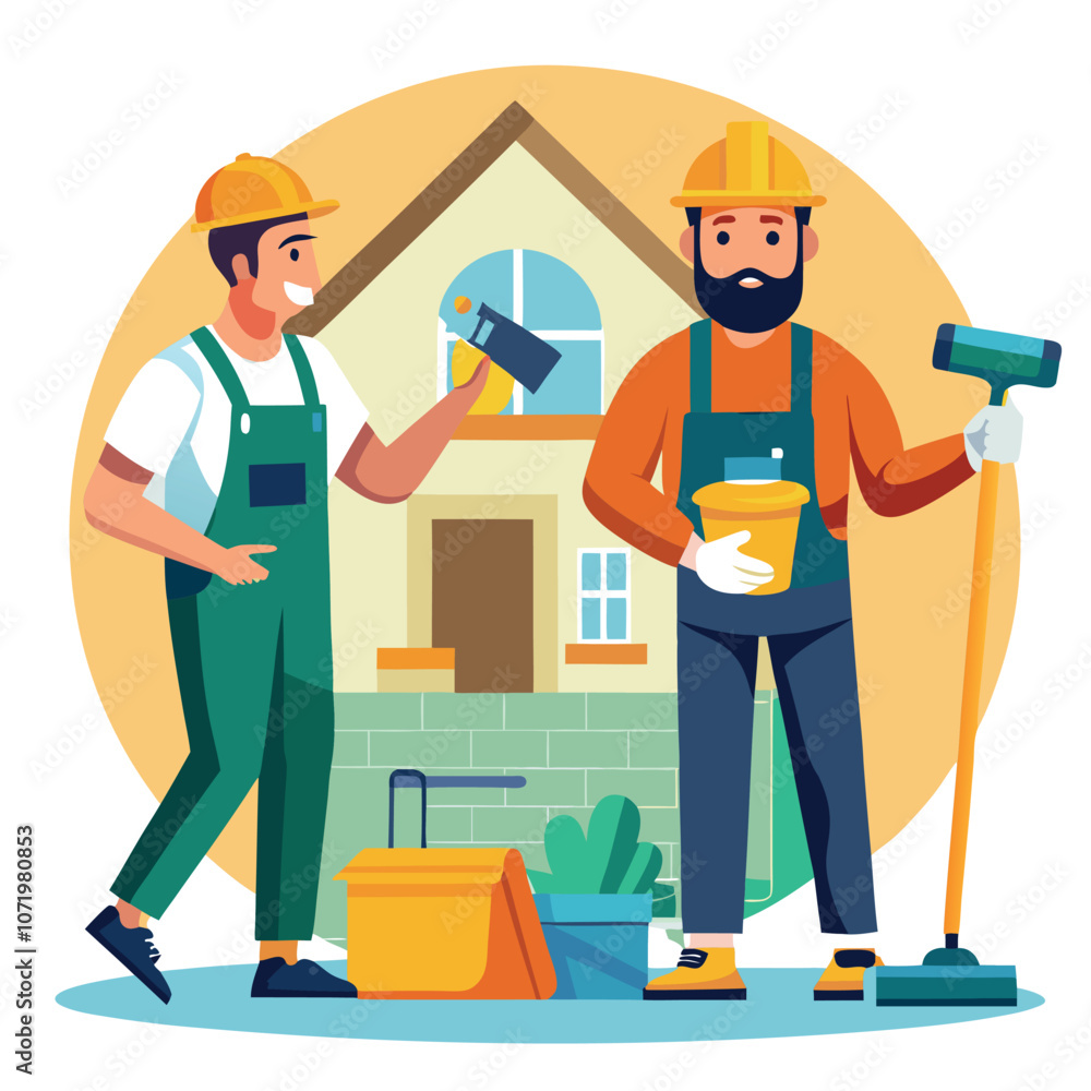 contractor at work home renovation and refurbishm contractor at work home renovation and refurbishm