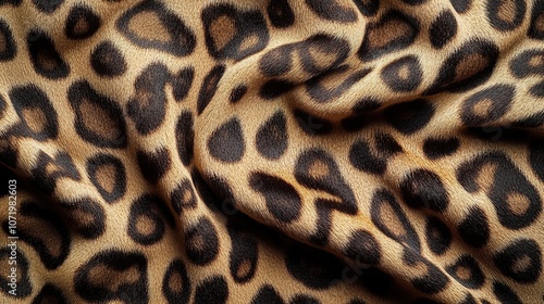 Close-up of leopard print fabric texture photo