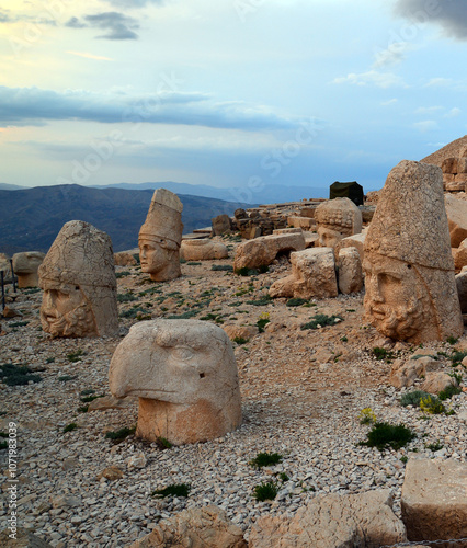 Nemrut Ancient City in Kahta, Adiyaman, Turkey photo