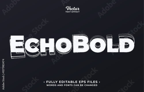 echo bold text effect editable eps cc