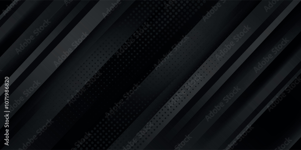 Obraz premium Black abstract background. Elegant dark diagonal shape elements. Modern luxury grey gradient graphic design.