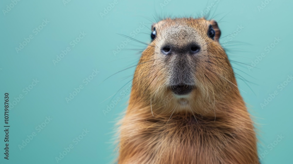 A close-up portrait of a capybara A close-up portrait of a capybara