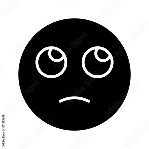 Face with Rolling Eyes Vector Icon