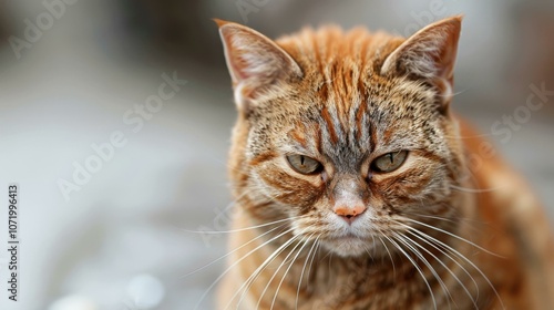 Close up portrait of a ginger cat