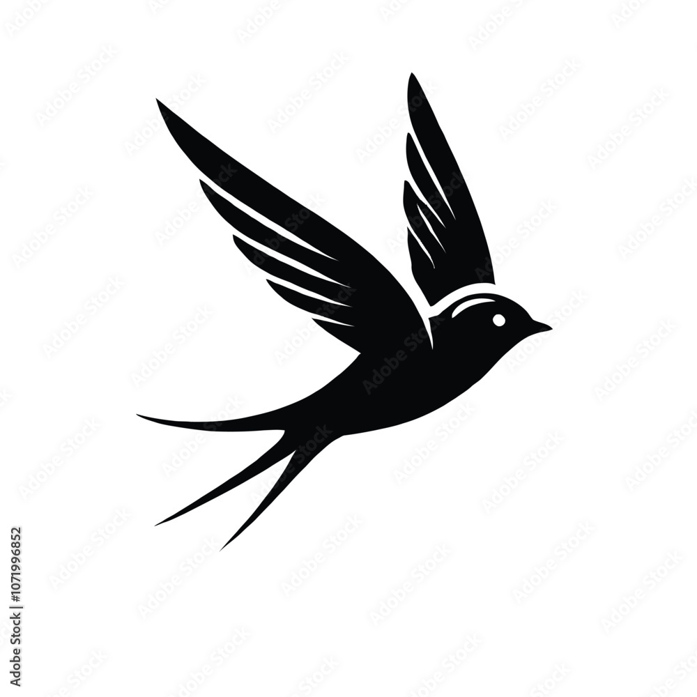 Obraz premium Swallow Flight Silhouette