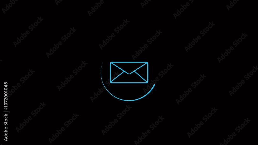 email animated icon. 4k video. email animated icon. 4k video.