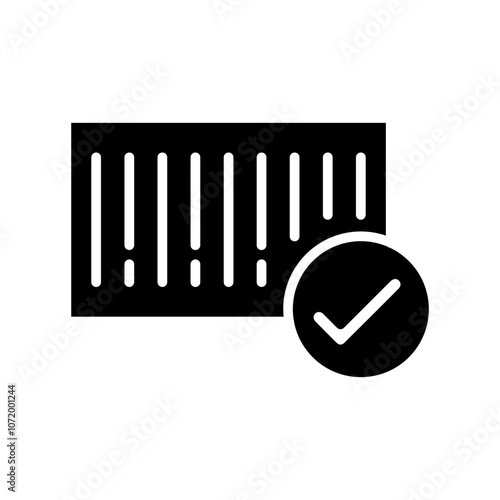 Barcode Check-in Vector Icon
