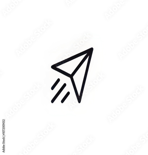 PrintMinimalist Paper Airplane Icon Symbolizing Send or Message photo