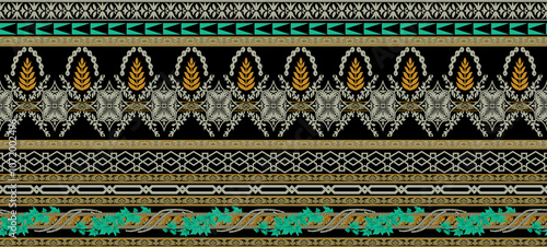 Obraz na płótnie seamless beautiful wallpaper cards border design floral leaf vintage ornament Victorian geometric ethnic print paisley pattern w salonie