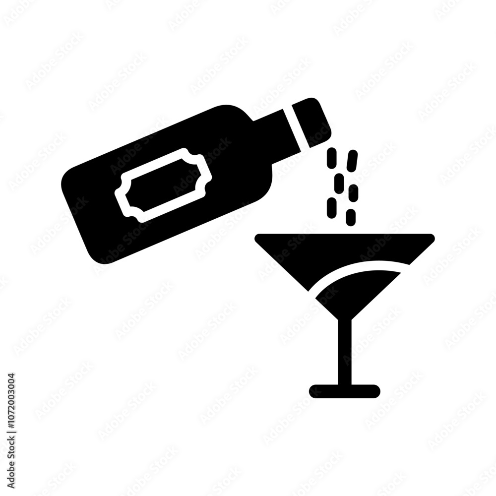 Obraz premium Wine Pour Vector Icon