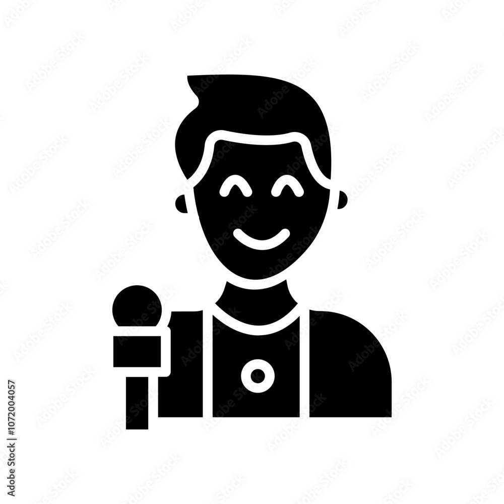 News Correspondent Vector Icon News Correspondent Vector Icon