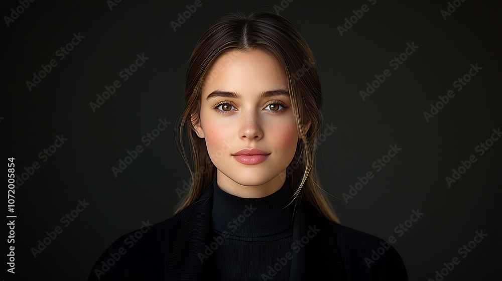 Minimalist portrait of a person with a warm, gentle expression, dressed in a simple yet distinct outfit, standing in front of a plain background, embodying authenticity and self-acceptance, Minimalist portrait of a person with a warm, gentle expression, dressed in a simple yet distinct outfit, standing in front of a plain background, embodying authenticity and self-acceptance,