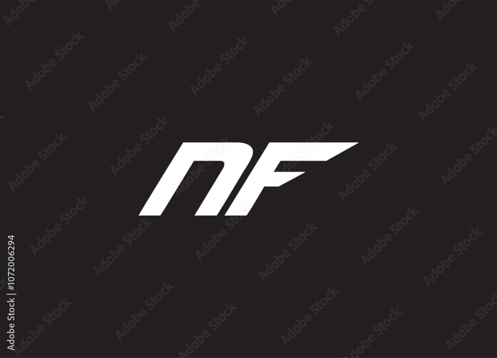 Obraz premium NF letter logo and initial logo design