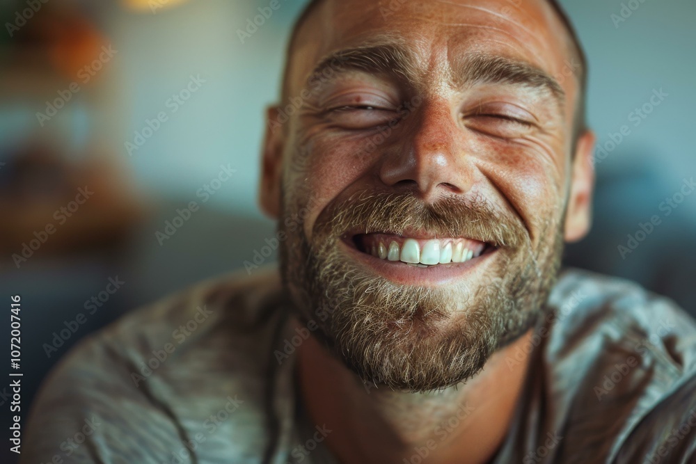 Close-up Portrait of a Smiling Caucasian Man Close-up Portrait of a Smiling Caucasian Man