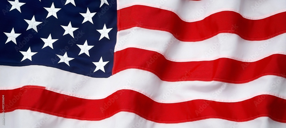Obraz premium USA flag. American flag. American flag blowing in the wind