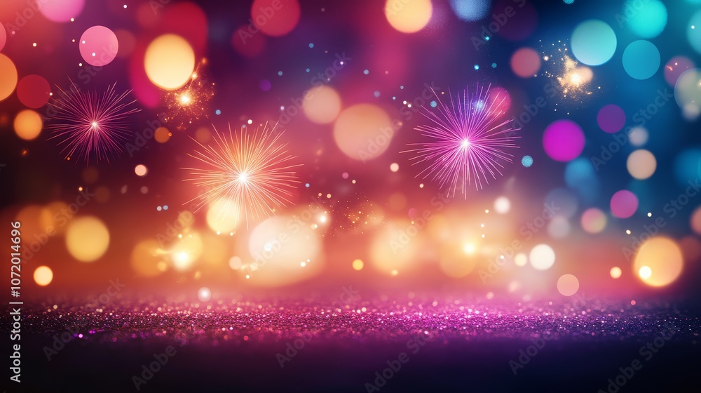 Festive atmosphere enhanced by celebratory fireworks. Festive atmosphere enhanced by celebratory fireworks.
