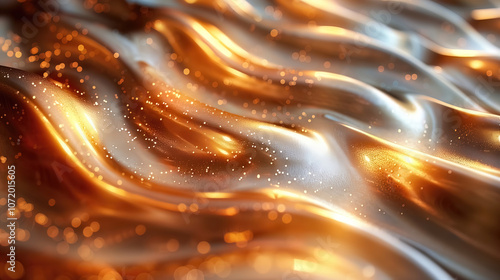 Abstract background metallic gold glitter, golden bokeh modern artistic wallp...