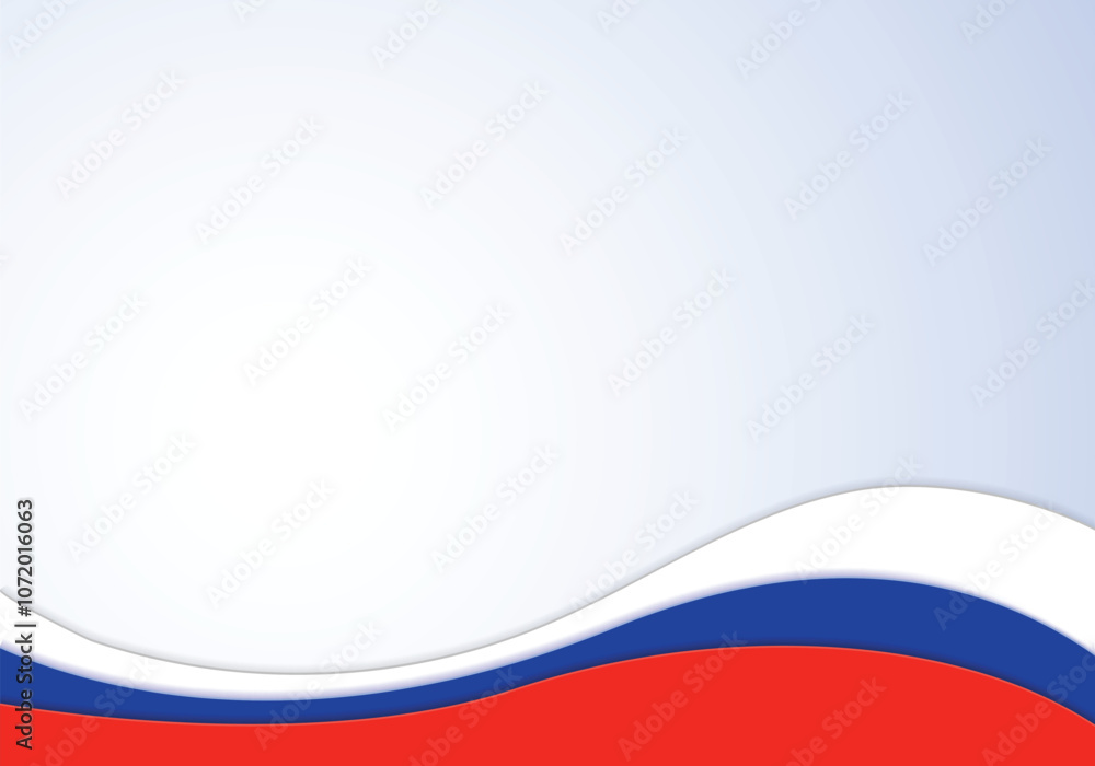 Russian ribbon flag. flying a flag in the colors of the national flag of the Russian Federation. Russian ribbon flag. flying a flag in the colors of the national flag of the Russian Federation.