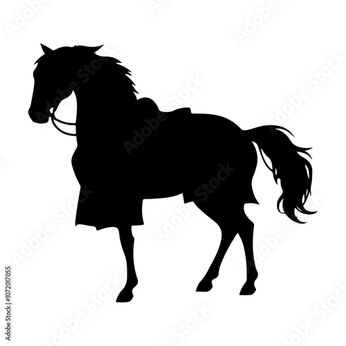 knight horse silhouettes vector black color silhouette on a white background 1