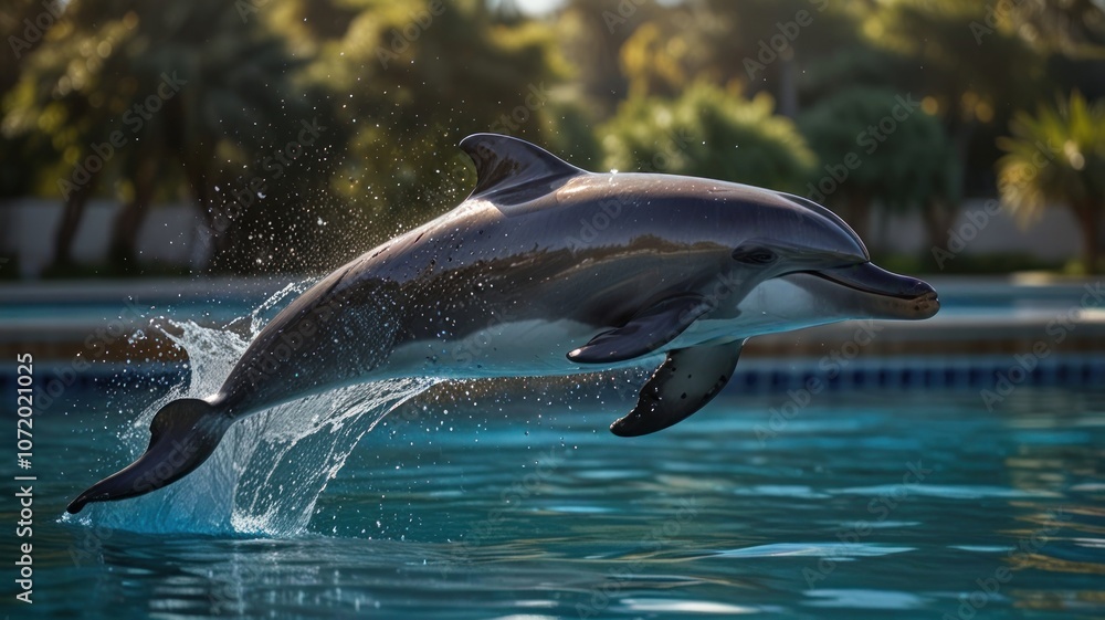 Fototapeta premium dolphin jumping out of water