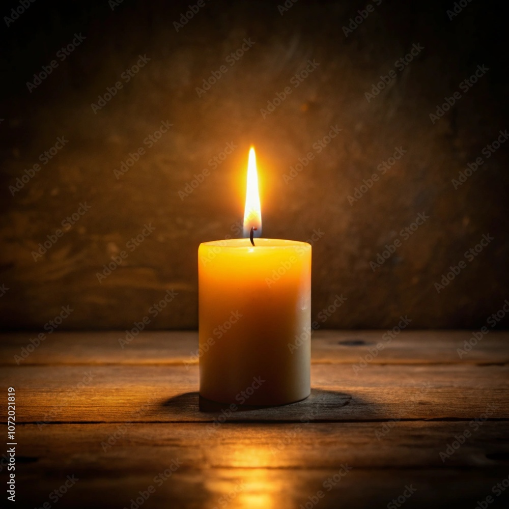 Candle Illuminating a Dark Room Candle Illuminating a Dark Room