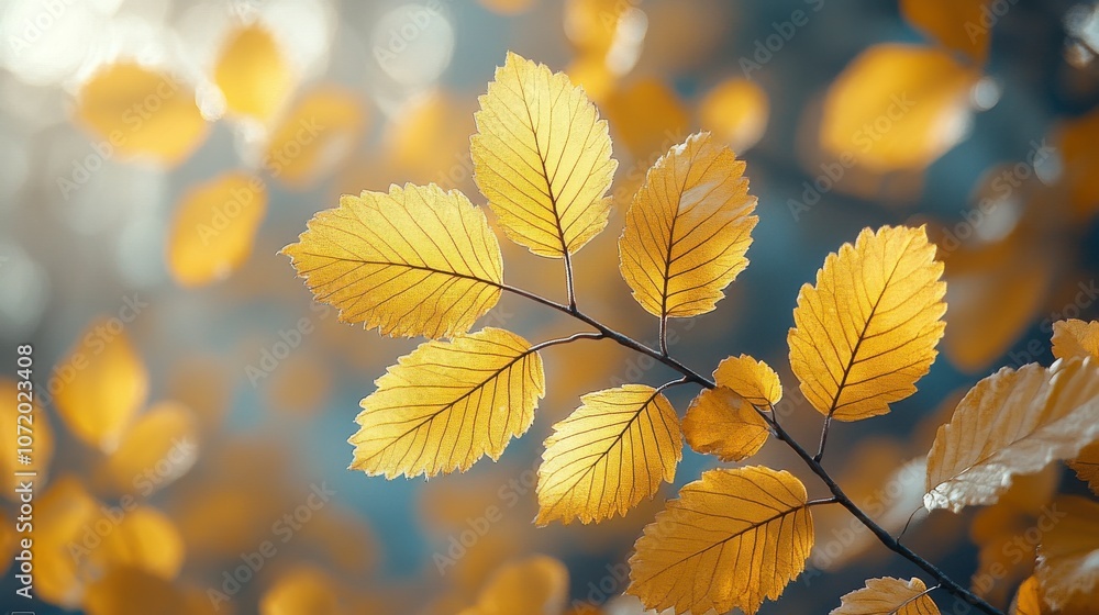 Fototapeta premium Autumn Leaves in the Sunlight