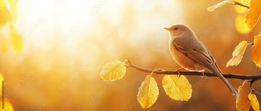 A small bird sitting on a branch of a tree A small bird sitting on a branch of a tree