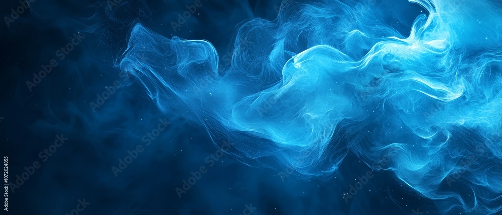 Fototapeta premium a blue smoke background with a black background
