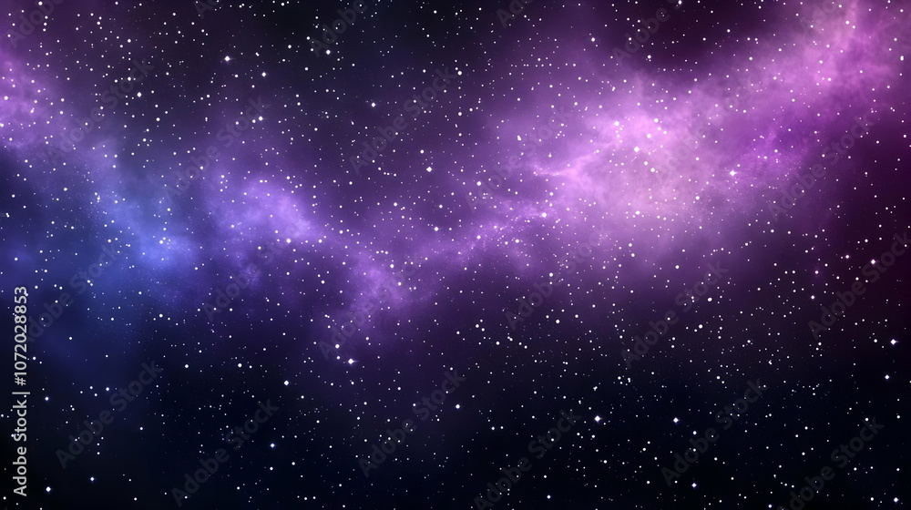 Fototapeta premium Cosmic Nebula with Stars and Dust in a Deep Space Background Illustration