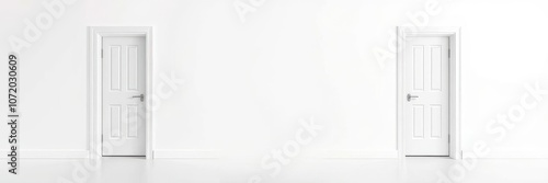 Wallpaper Mural white door in white wall Torontodigital.ca