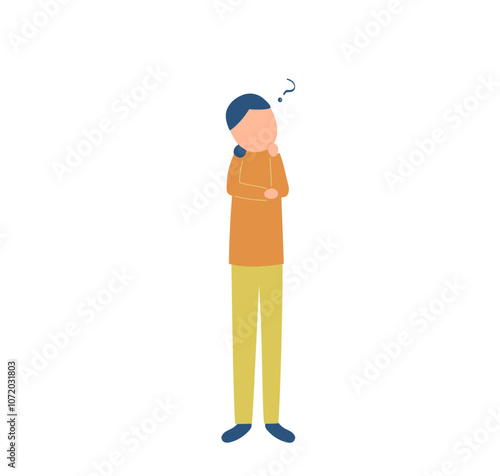 疑問に思う女性のイラスト