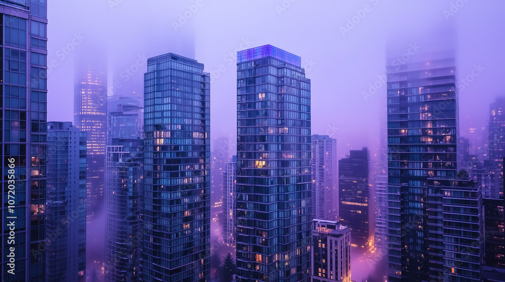 futuristic modern city skyline at sunset futuristic modern city skyline at sunset