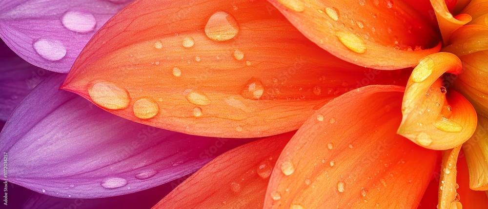 A close up of a flower with water droplets on it A close up of a flower with water droplets on it