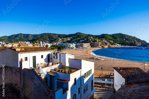 Fényképezés Grande plage (Platja Gran) de Tossa de Mar, sur la Costa Brava