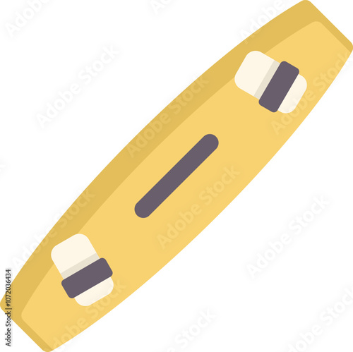 This yellow surfboard is perfect for riding the waves on a sunny day at the beach