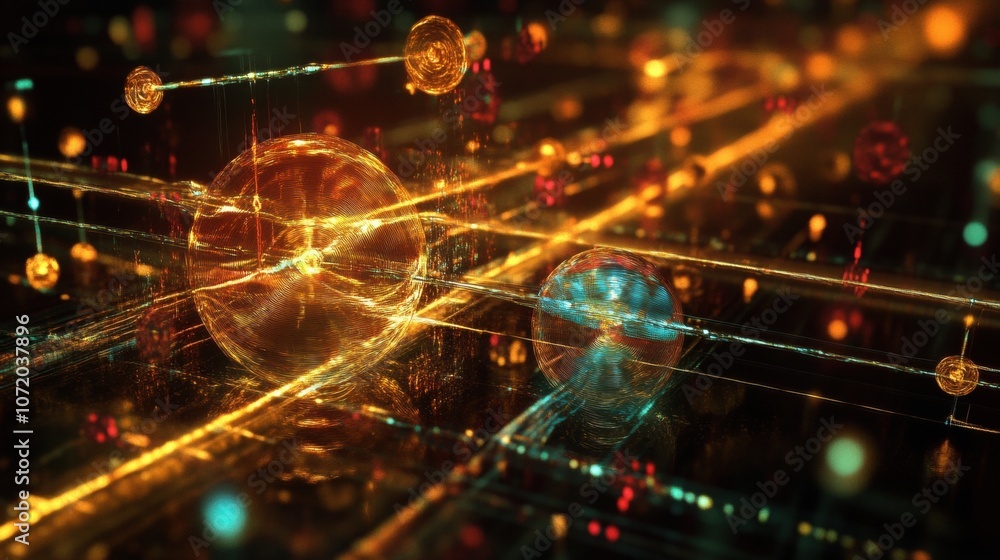 Obraz premium Quantum communication network