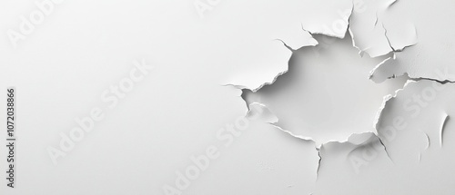 Wallpaper Mural A hole in a white wall with a hole in it Torontodigital.ca