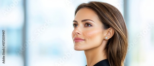 a woman with long brown hair and a black shirt Free Download a woman with long brown hair and a black shirt - GFXLoad