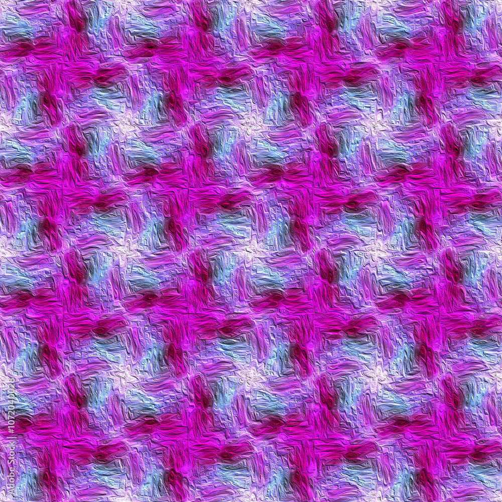 Obraz premium Seamless pink and blue textured pattern with abstract floral shapes