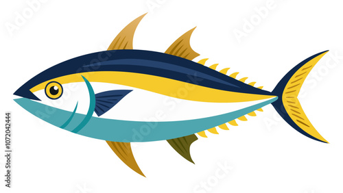 sea fish tuna vector art, illustration of tuna 