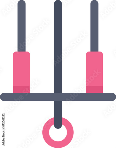 Minimalist icon of a ring toss game being played at a carnival or amusement park