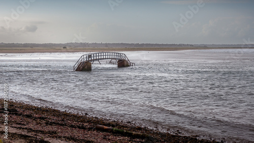 Slika na platnu Bridge to nowhere atBellhaven Dunbar, Scotland