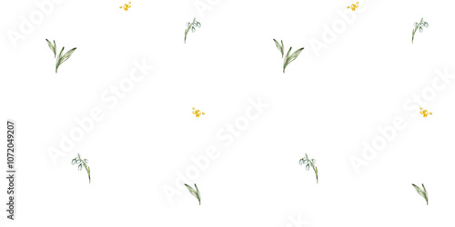 seamless patterns Spring lilies of the valley and mimosas ,delicate spring designs for textiles, clothing, wrapping paper and other things