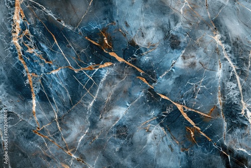 A close-up view of a blue marble surface with subtle texture and color variation photo