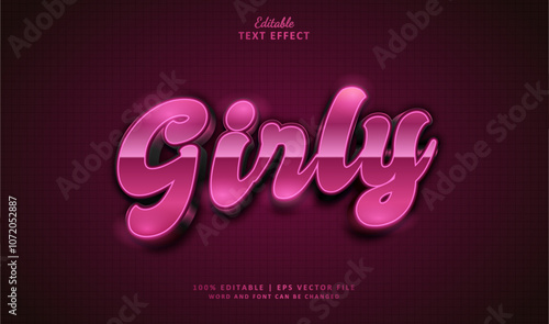 Girly Editable Text Effect Style 3d Bold Pink Gold Chrome