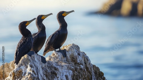 Montana de Oro State Park offers breathtaking views of the Central Coast of California. The park has a stunning beach and cormorants. photo